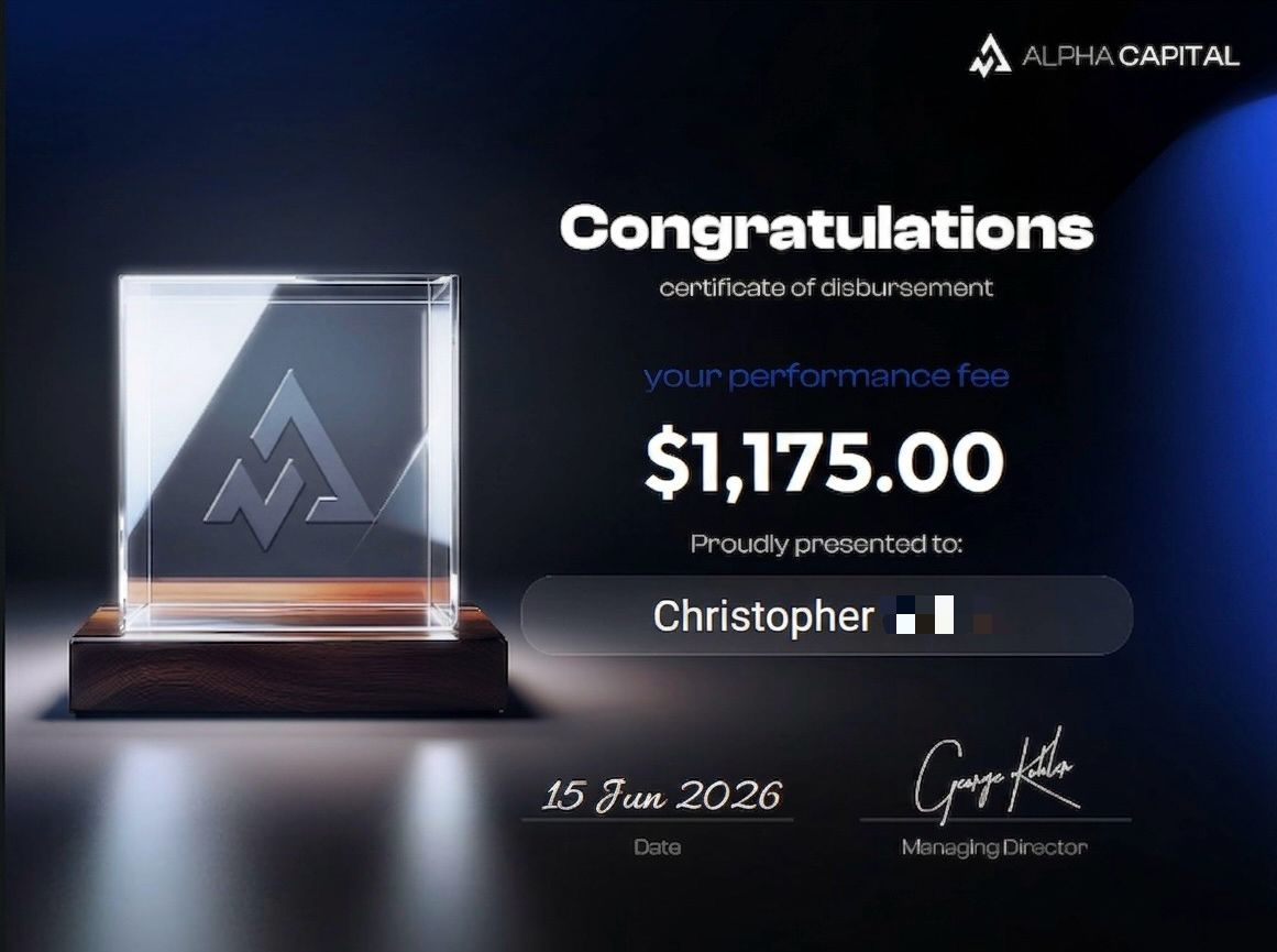 Alpha Capital — Christopher payout