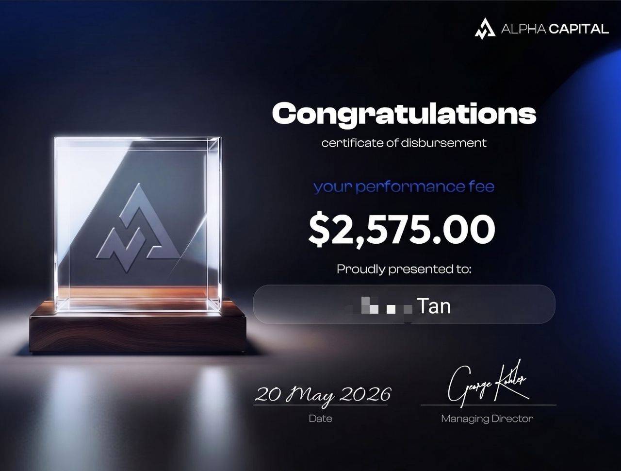 Alpha Capital — Tan payout